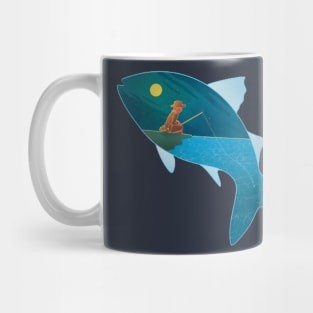 moon light fishing Mug